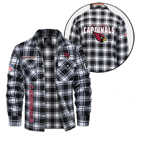 Arizonna Cardinals Personalized Flannel Shirt, College Apparel, Sports Fan Gifts, Football Shirts, Super Bowl LX Shirt