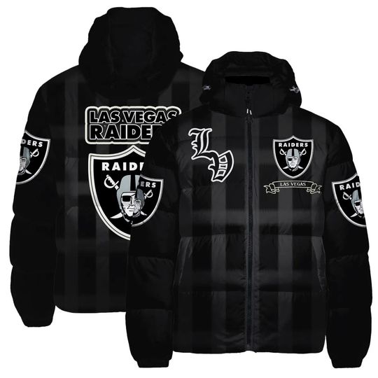 Las Vegas Raiders Cozy Hooded Puffer Jacket, Game Day Jacket