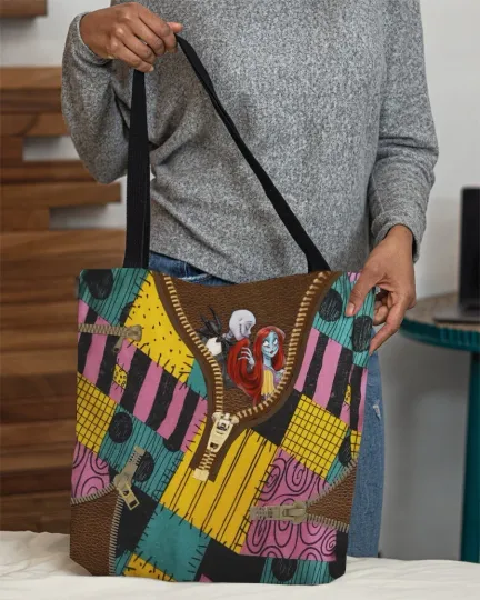 Jack Skellington Sally Tote Bag, The Nightmares Handbag Lovers Gift