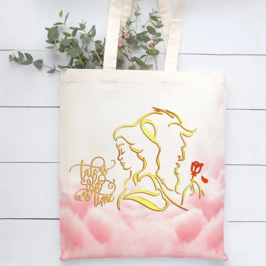 Discover Personalized Beauty And The Beast Tote Bag, Disney Belle Princess Handbag Gift