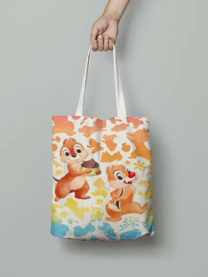 Discover Personalized Chip and Dale Rescue Rangers Tote Bag, Disney Chipmunks Lovers Gift