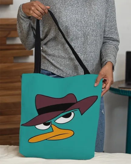 Perry the Platypus Tote Bag, Phineas and Ferb Handbag Lovers Gift
