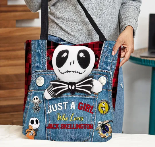 Jack Skellington Tote Bag, The Nightmares Shoulder Bag Lovers Gift