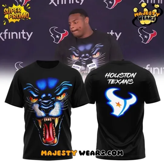 Discover Houstonn Texan Black 3D T Shirt S-5XL