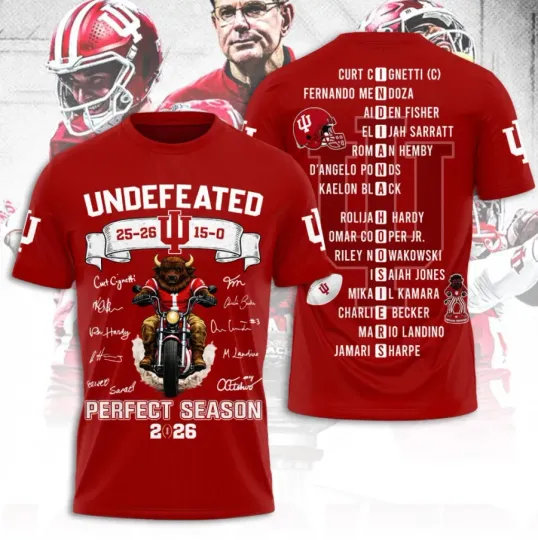 Discover Indianaa Hoo1Sier Football 3D T-Shirt Fullsize Xs-5Xl