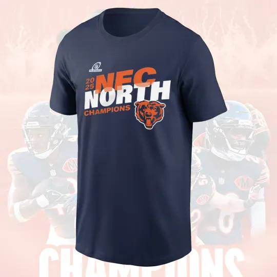 Discover Chicago Football N.F.C North Division 2025 Champions TShirt V2 For Men Women Kid