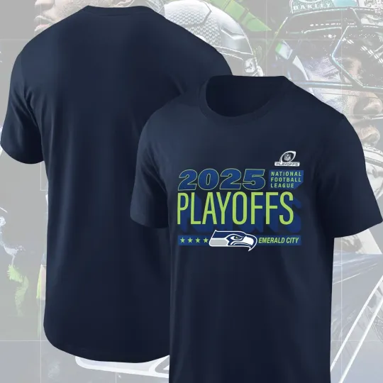 Discover Seattle Football 2025 football Playoffs Super LX Champion T-Shirt Gift For Fan