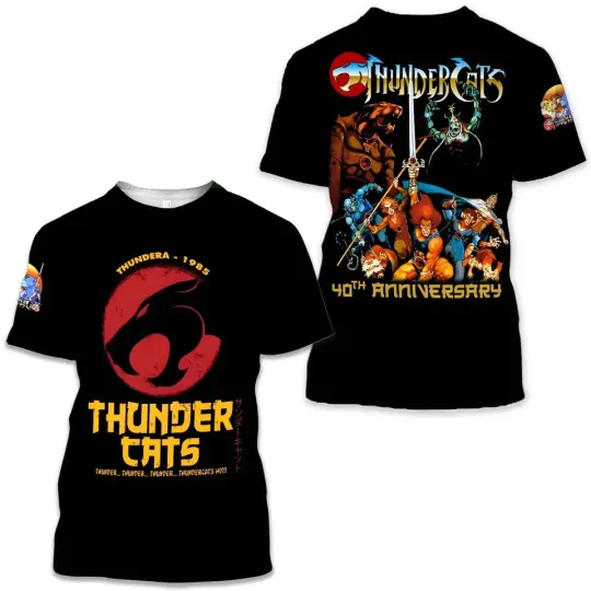 Discover Thundera 1985 Thunder Cats 40th Anniversary 3D T-Shirt