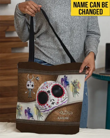 Personalized Jack Skellington Tote Bag, The Nightmares Shoulder Bag Lovers Gift
