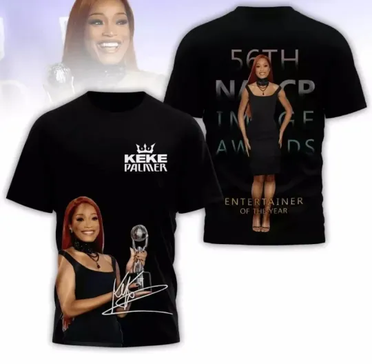 Discover Keke Palmer Entertainer Of The Year Signature 3D T-Shirt