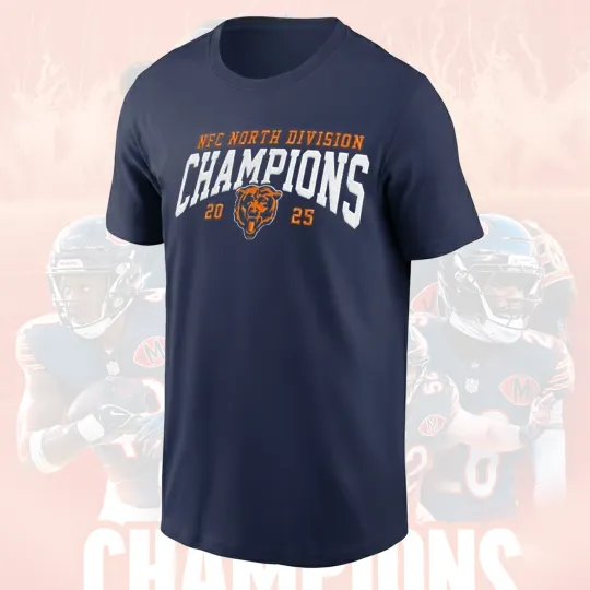 Discover Chicago Football N.F.C North Division 2025 Champions TShirt V3 For Men Women Kid