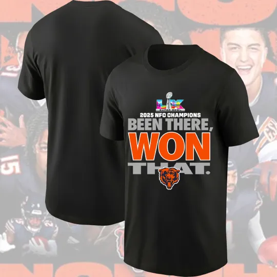 Discover Been There Won That Chicago Football 2025 N.F.C Champions T-Shirt, Size S-5XL