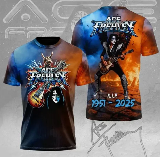 Discover Ace Frehley 3D shirt all size 2025 T-shirt All Size Unisex