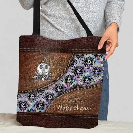 Personalized Jack Skellington Tote Bag, The Nightmares Bag Lovers Gift