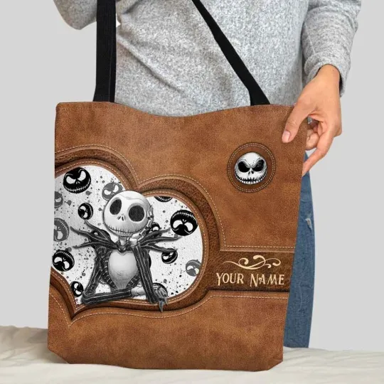 Personalized Jack Skellington Tote Bag, The Nightmares Bag Lovers Gift