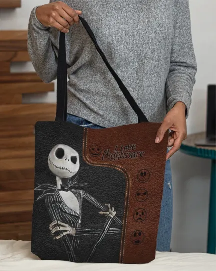 Jack Skellington Tote Bag, The Nightmares Bag Lovers Gift