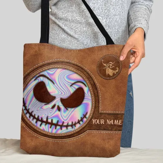 Discover Personalized Jack Skellington Tote Bag, The Nightmares Bag Lovers Gift