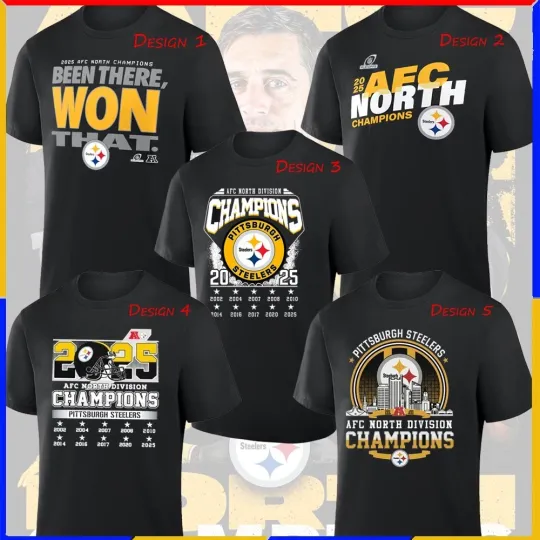 Discover HOT - Pittsburgh Steeler 2025 AFC North Division Champions All Design For Fans