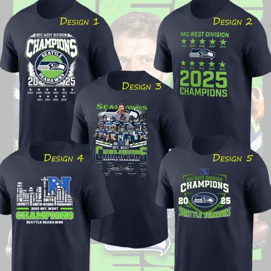 Discover HOT NEW - Seattle Seahawks 2025 NFC West Division Champions All Design For Fans