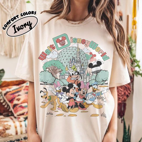 Discover Comfort Colors Retro Walt Disney World Shirt, Vintage Mickey & Friends Tee, Disney World Vacation, Disney Trip 2026 Shirt