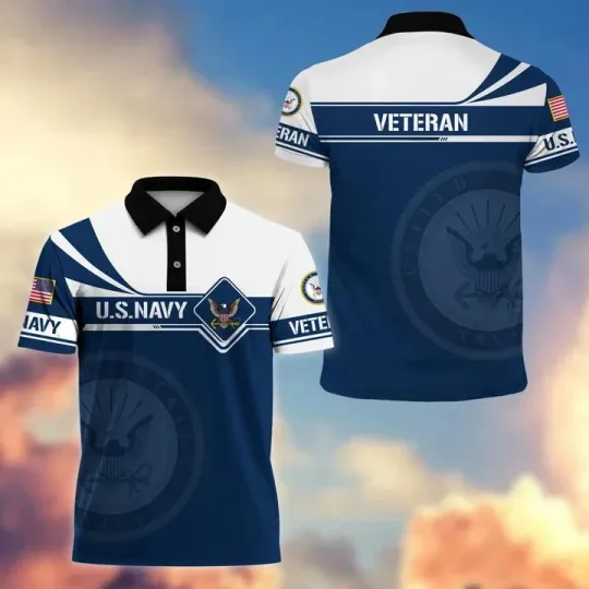 Discover US Navy Veteran Polo Shirt for Men