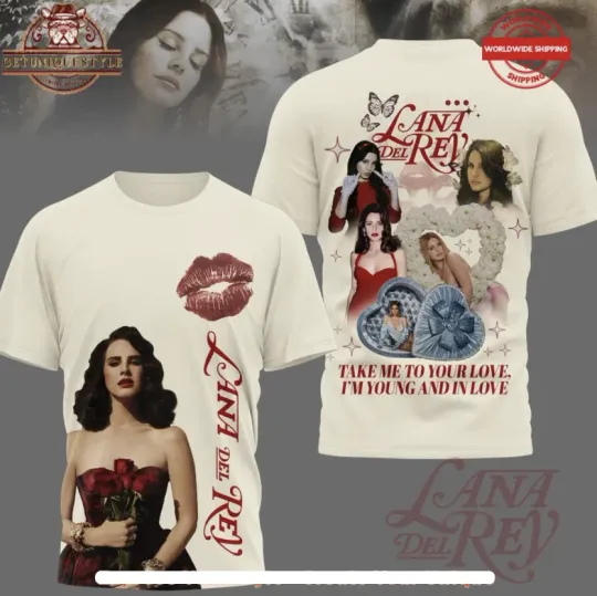 Lana Del Rey Young And Beautiful 3D Printed Shirt
