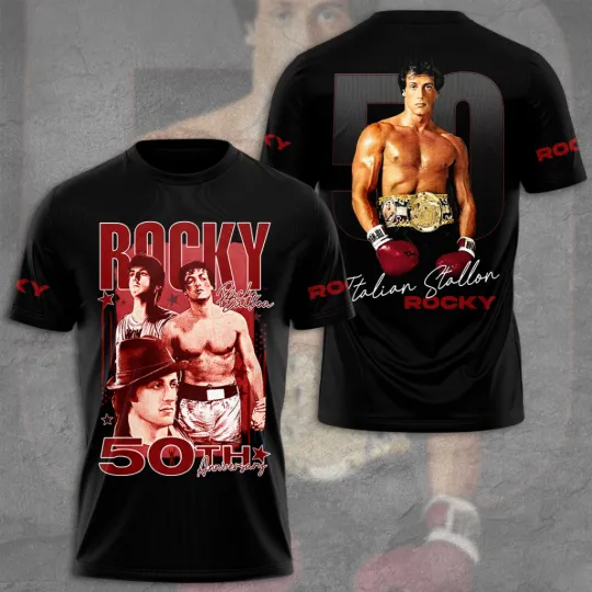 Discover Rocky Balboa 50th Anniversary 3D T-Shirt for Fans