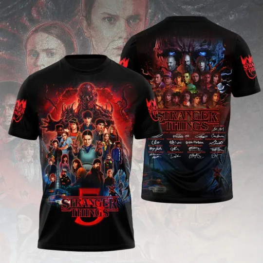 Discover 1Stranger 1Things 3D T-Shirt Eleve for Unisex Tv Series