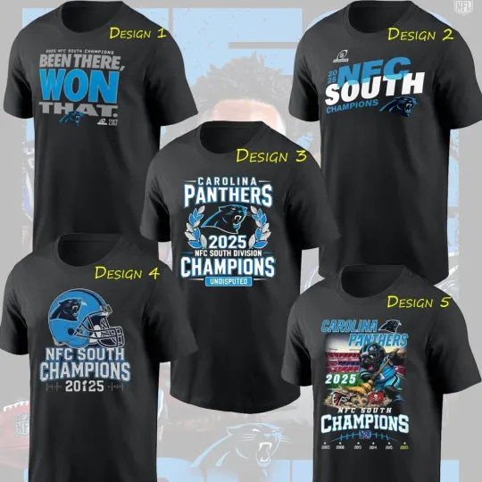 Discover Carolina Football 2025 NFC South Division Champions All Design Fans