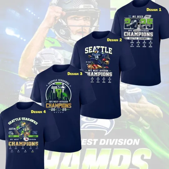 Discover Seattle Football 2025 NFC West Division Champions All Design For Fans