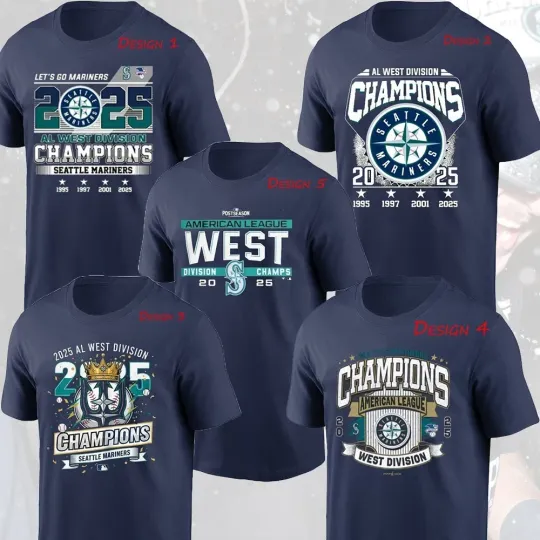 Discover Seattle Mariners 2025 West Division Champions All Design For Fans