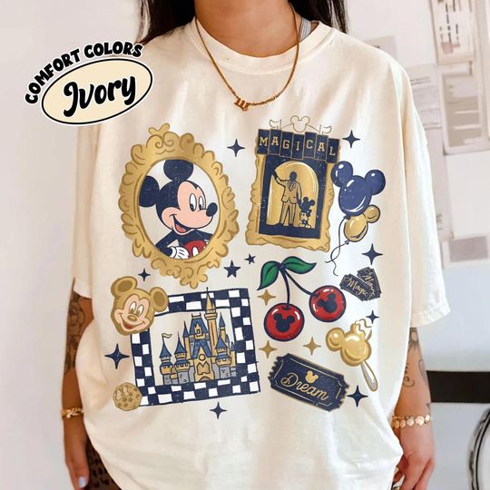 Discover Vintage Disney Mickey Mouse Checkered Shirt, Disneyland Shirt, Disney Family Trip 2026 Shirts, Disney Vacation Shirt, Disneyworld 2026 Shirt