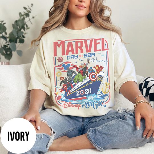 Discover Personalized Disney Cruise Marvel Day At The Sea 2026 Shirt, Avengers Cruise, Cruise Line 2026 Thor Iron Man Hulk Cruise Trip Disney Magic