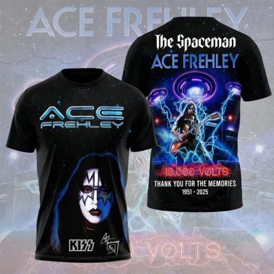 Discover Band Ace Frehley Signatures 3D T-Shirt