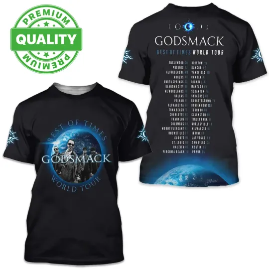 Discover Godsmack Band Best Of Time World Tour 3D AOP TShirt Unisex