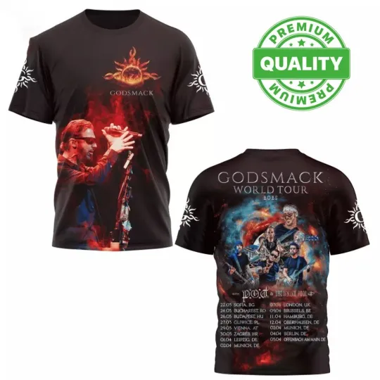 Discover Godsmack Band 2025 World Tour Memory 3D AOP TShirt