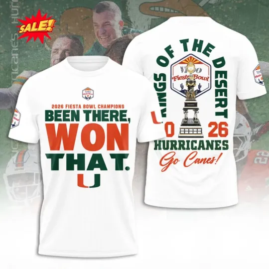 Miamii Hurricane Vrbo Fiesta Bowl Mascot Go Canes Go 3D Shirt