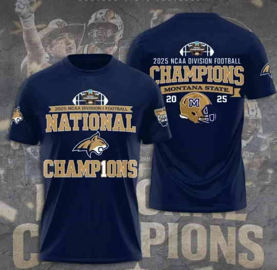 Discover Montanna State Bobcat1 Football 3D T-Shirt