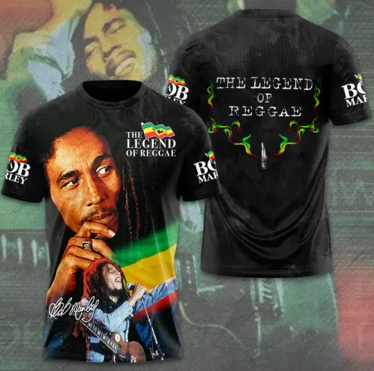 The Legend Of Reggae Bob Marley 3D T-Shirt
