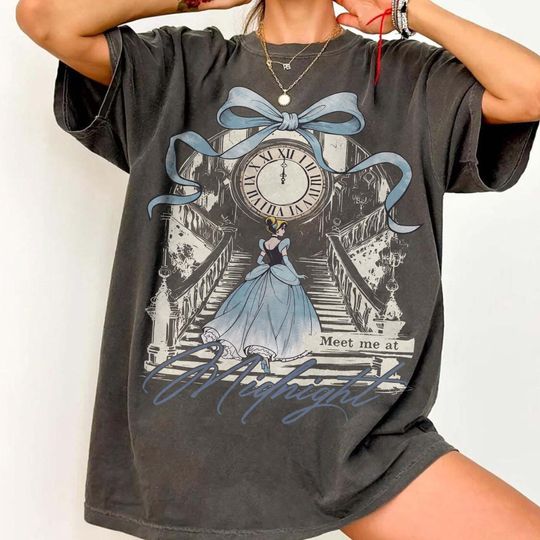 Retro Meet Me At Midnight Cinde Shirt, Disney Princess Shirt, Cinde Princess Tee, Disney Girl Trip 2026 Shirt, Magic Kingdom Shirt
