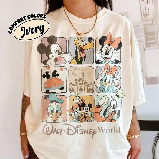Discover Retro Walt Disneyworld Shirt, Vintage Disney Mickey and Friends Shirt, Disney Family Vacation Shirt, Disney Trip 2026 Shirt,Mickey Mouse Tee