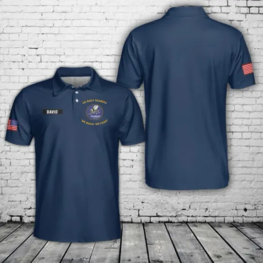 Discover Personalized US Navy Seabees Polo Shirt for Men