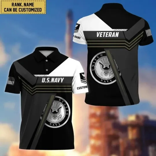 Discover Custom Us Navy Military Polo Shirt for Men