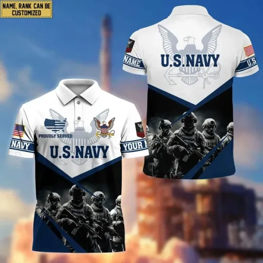 Custom Us Navy Military Polo Shirt for Men