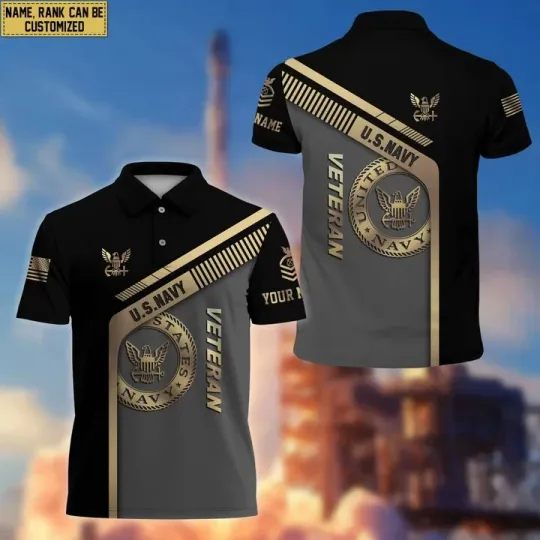 Custom Us Navy Military Polo Shirt for Men