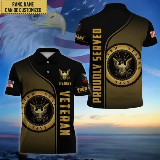 Custom Us Navy Military Polo Shirt for Men