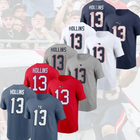 Discover Mack Hollins #13 New England Football 2025 Player Name & Number Fans