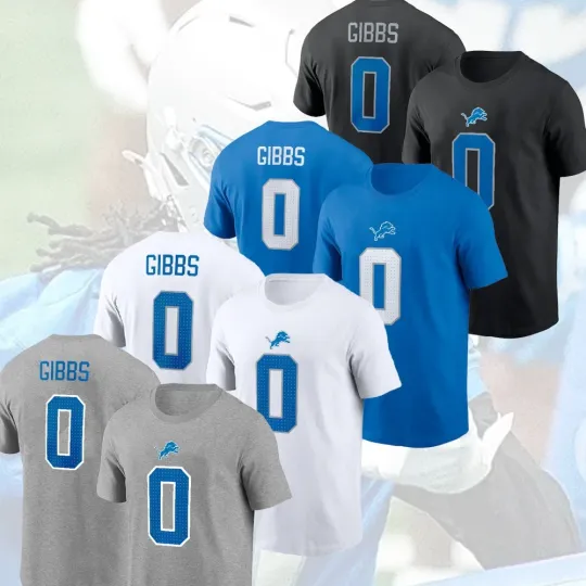 Discover Jahmyr Gibbs #0 Detroit Football 2025 Player Name & Number Gift For Fans