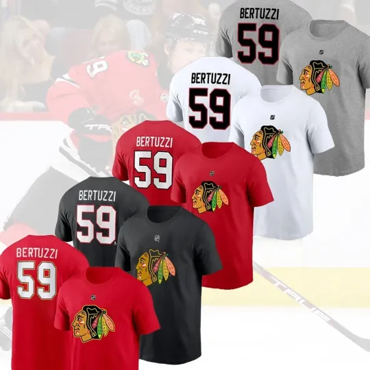 Discover Tyler Bertuzzi #59 Chicago 2026 Player Name & Number For Fans