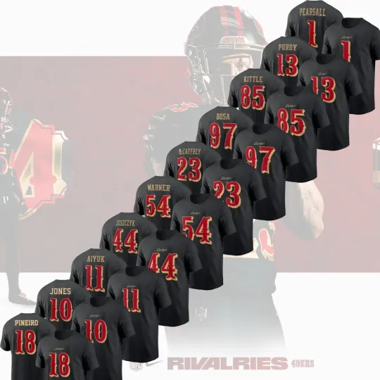 Discover San Francisco Football 2025 Rivalries Collection All Player 2025 Name & Number Fans